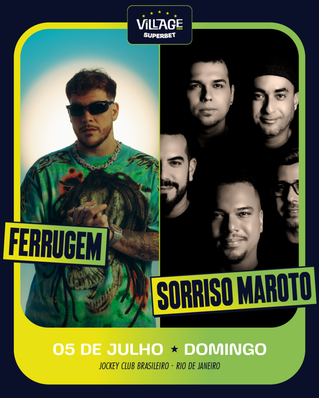 SHOW FERRUGEM SORRISO MAROTO VILLAGE LINK DE DESCONTO CUPOM CÓDIGO DE DESCONTO 05 DE JULHO